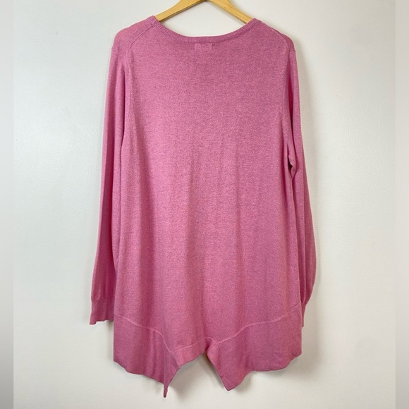 Sundance Pink Women's Crew Neck High Lo Sweater XL - Picture 5 of 10